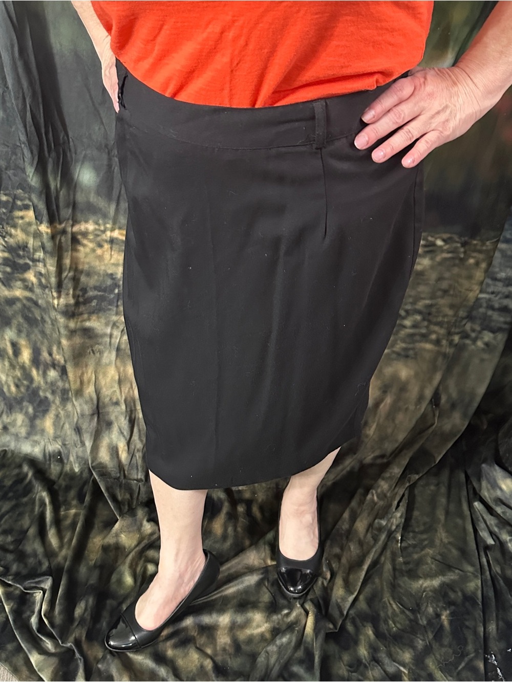 Vintage Bobbie Brooks Classic Black Pencil Skirt - Women's Workwear 18W